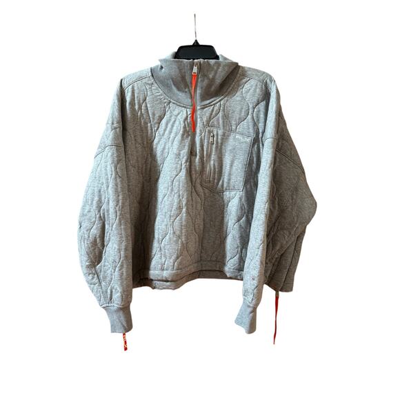 Polo Ralph Lauren RLX Oversized Quilted Half-Zip Pullover heather gray (New) - Picture 3 of 5